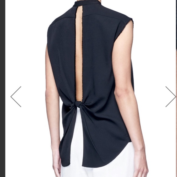 Helmut Lang Split Back Knot Jacquard Twill Shirt - Picture 5 of 15